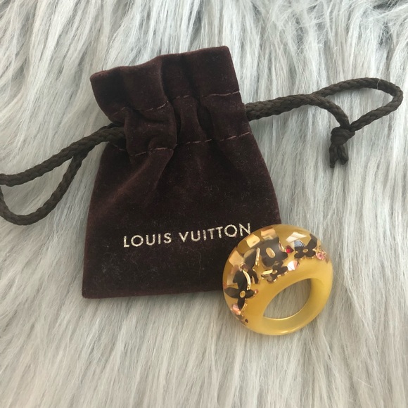 Louis Vuitton Jewelry - AUTHENTIC Louis Vuitton Yellow Inclusion Ring 56
